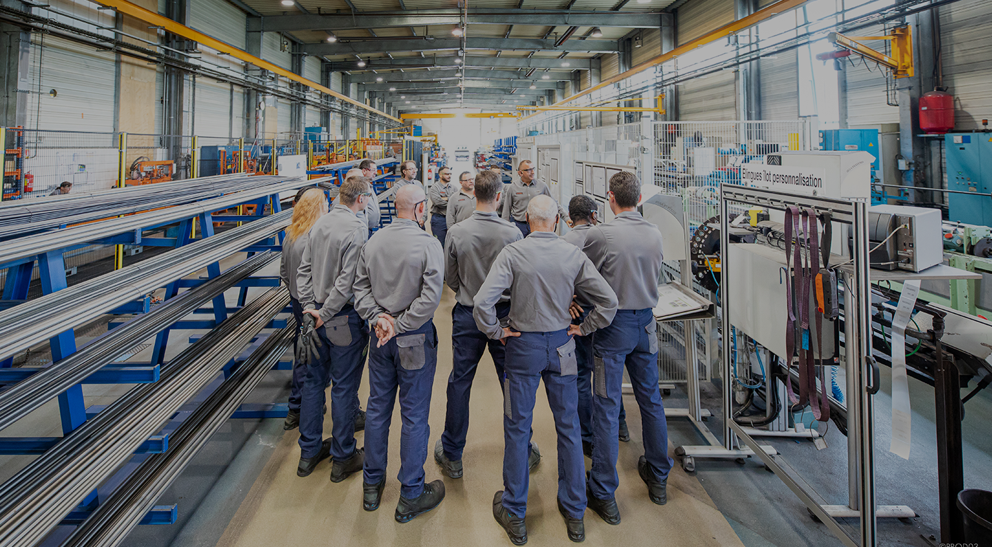 Forécreu team meeting in the plant