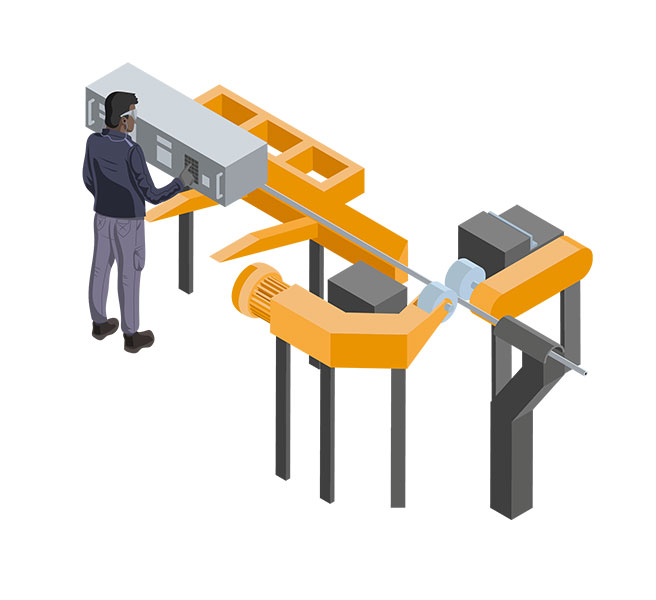 Pictogram illustrating the Grinding process at Forécreu