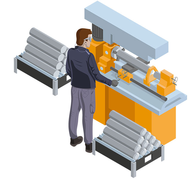 Pictogram illustrating the turning process at Forécreu