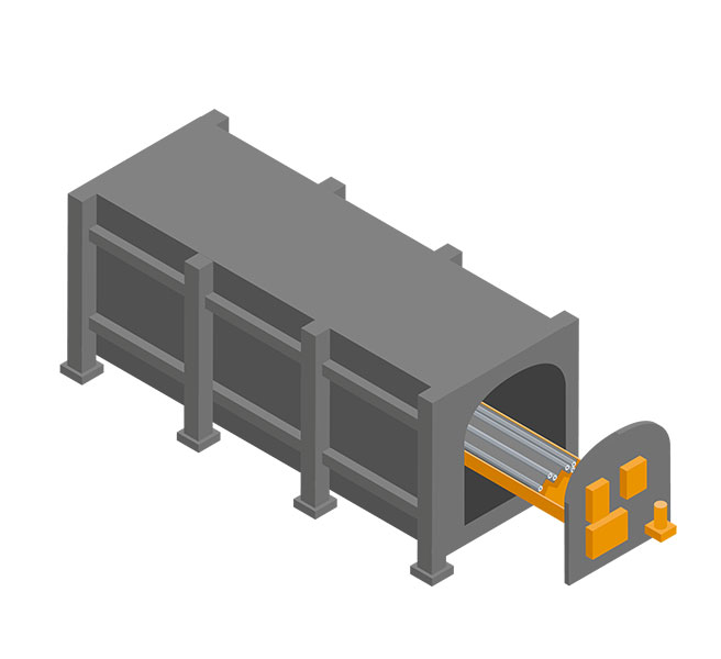 Pictogram illustrating the Static Heat treatment at Forécreu